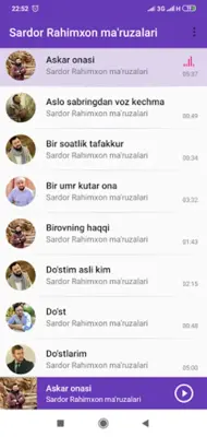 Sardor Rahimxon ma'ruzalari Mp android App screenshot 3